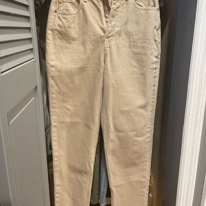 High wasted Zara beige denim